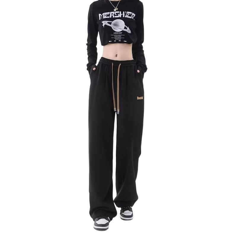 Pantalones casuales de primavera y otoño para niños pareja pantalones largos rectos sueltos 2026 estilo de Hong Kong nuevo image 5