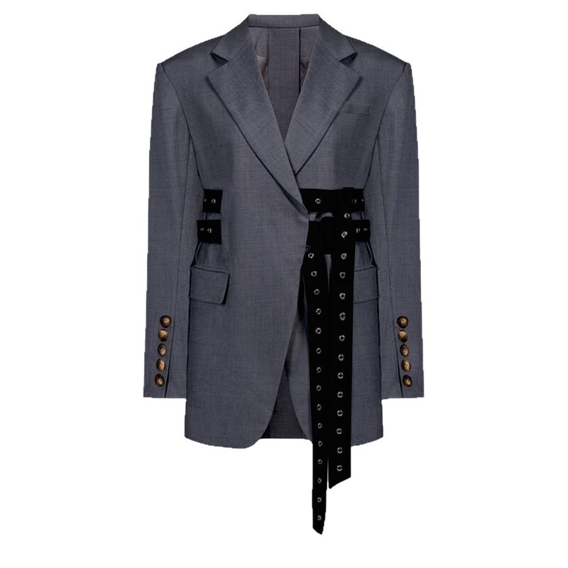 Autumn Women's Blazer, Fashionable and Elegant, Side Tie Waist, High-End Feel, Patchwork Long Sleeves, 2025 Amazon Autumn Women's Blazer, Fashionable and Elegant, Side Tie Waist, High-End Feel, Patchwork Long Sleeves, 2025 Amazon