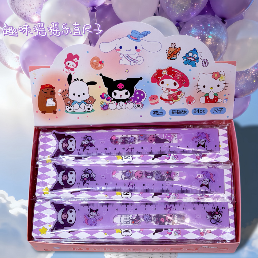 Nuevos productos interesantes reglas de música rock cool Mia acrílico reglas rectas creativas de reducción de presión de papelería para estudiantes de aprendizaje