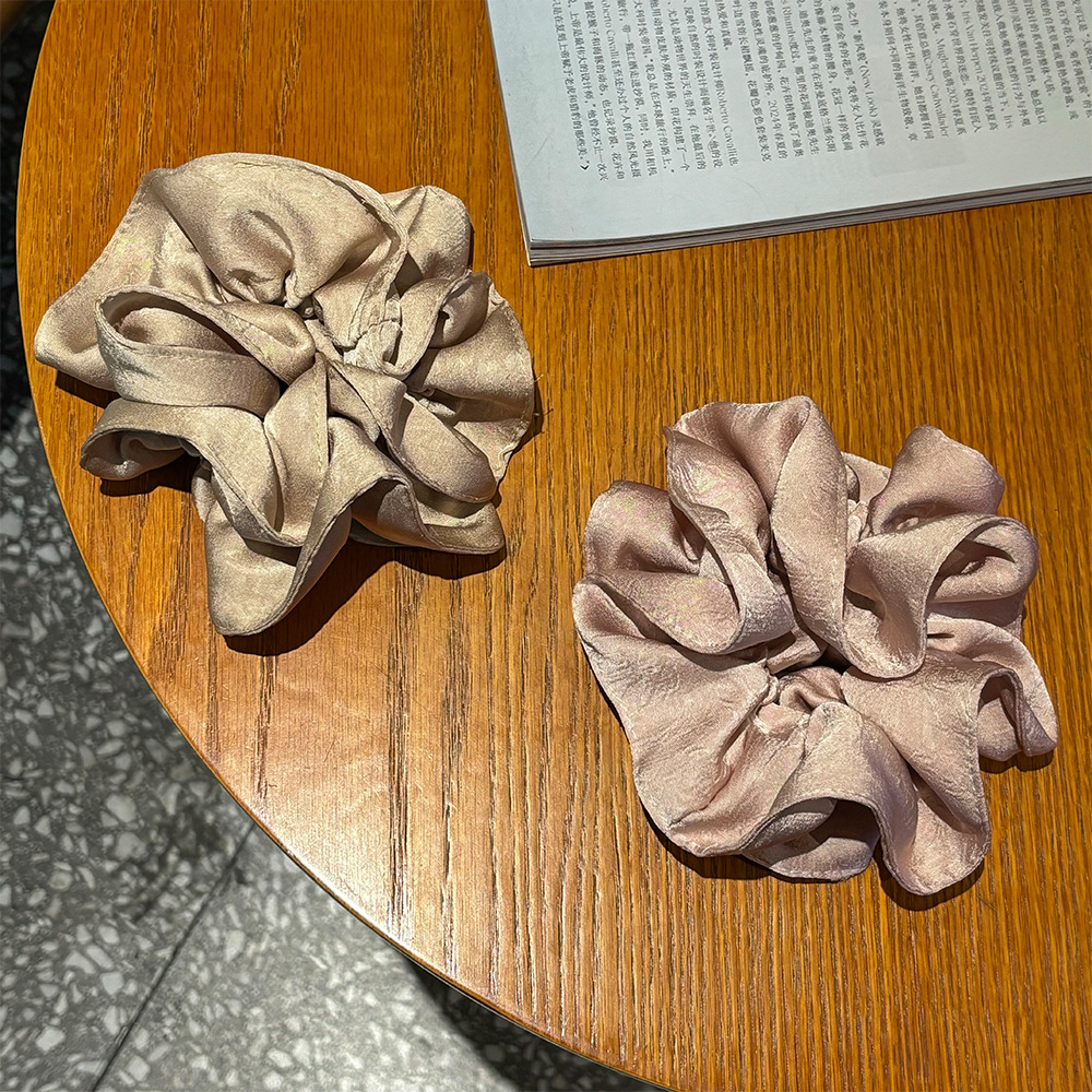 Elegant Satin Scrunchie Versatile Fabric Hair Tie For Women_voghion.com