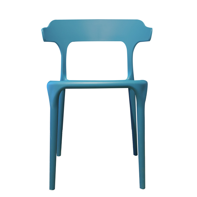 Silla de plástico de estilo nórdico moderna simple en una sola silla de moldeo por inyección silla de comedor de té de leche roja en la silla de negociación image 6