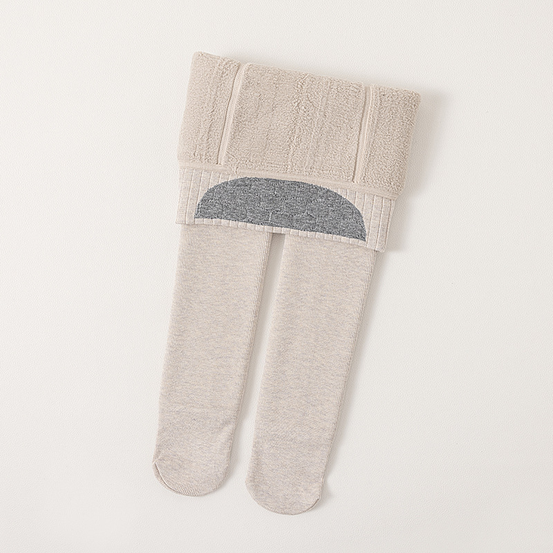 Niños engrosados leggings blancos más terciopelo calentamiento en una sola terciopelo estilo coreano de invierno y otoño calentamiento para niñas pantalones largos