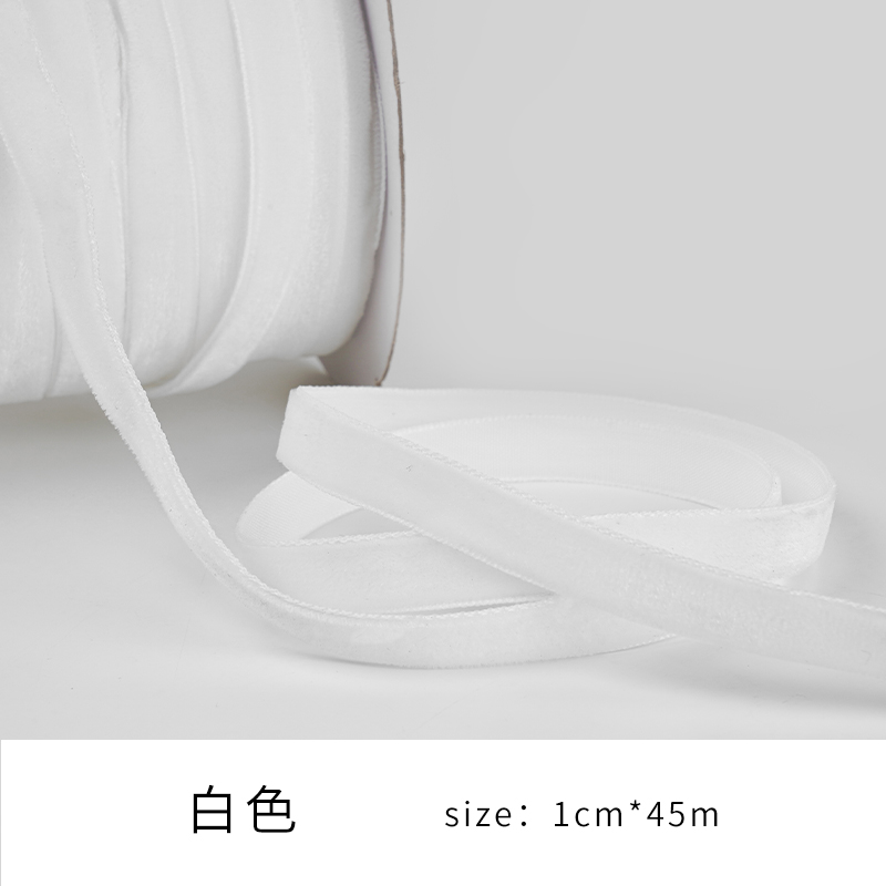 1cm cinta de flocado cinta de Navidad cinta de terciopelo unilateral cinta de terciopelo cinta de ropa accesorios cinta de tela de lana cinta de seda