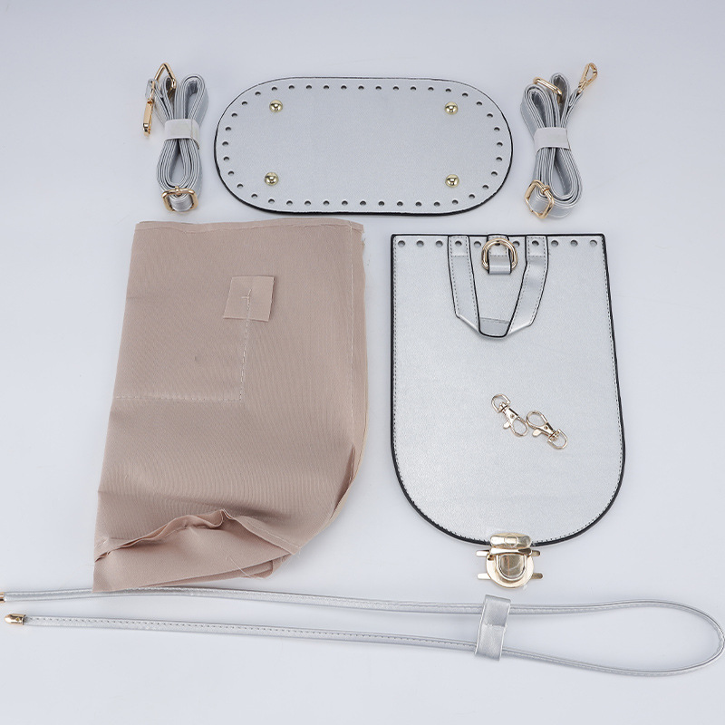 Set de 5 Piezas para Bolsos Tejidos: Accesorios de Metal para Bolsos de PU, Hechos a Mano, Entrega Inmediata