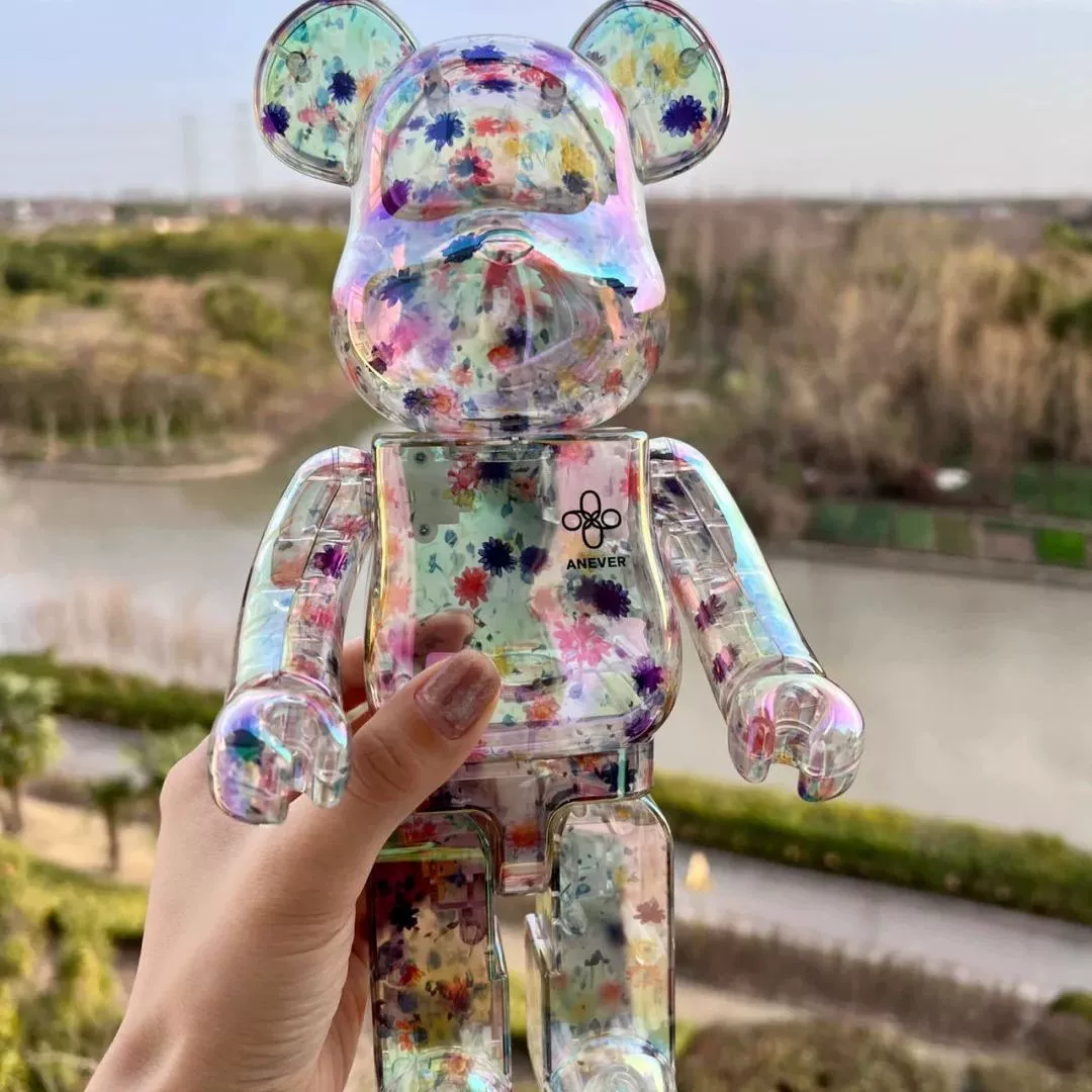 Bearbrick Violent Bear 1000%Plating Tide Playing Bear Hand -Office Toys Home Locker Ladder Van Gogh Qianqiu