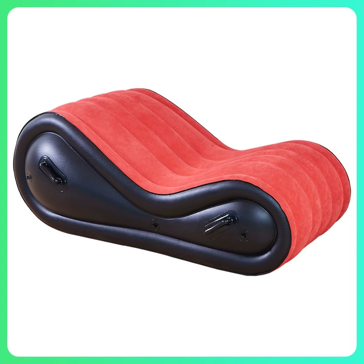 НадуваемаяLoveseat диван, взрослый регулируемое положение, красный бархатный финиш, размеры 50×31×19.5 см