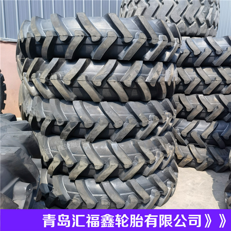 批发农用灌溉轮胎12.4-28喷灌设备轮胎人字花纹平花带内胎成套