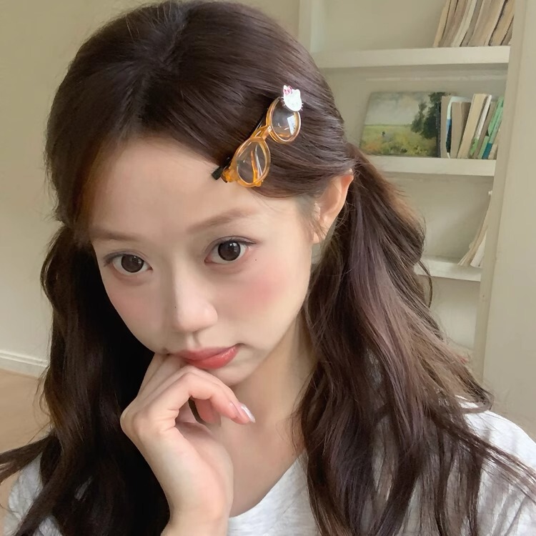 卡通萌趣KT猫发夹女2025新款甜美刘海夹时尚百搭前额碎发整理神器|undefined