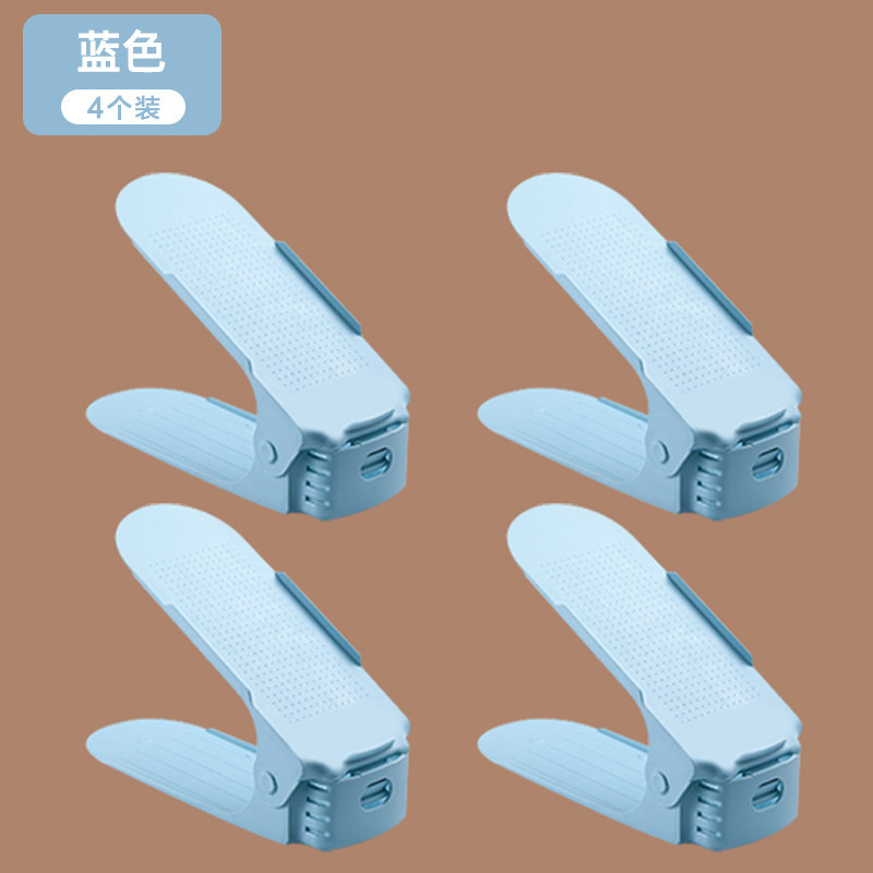Estante de almacenamiento ajustable de zapatos soporte de zapatos de doble capa dormitorio armario de zapatos acabado estratificado estante de almacenamiento de zapatillas artefacto mágico