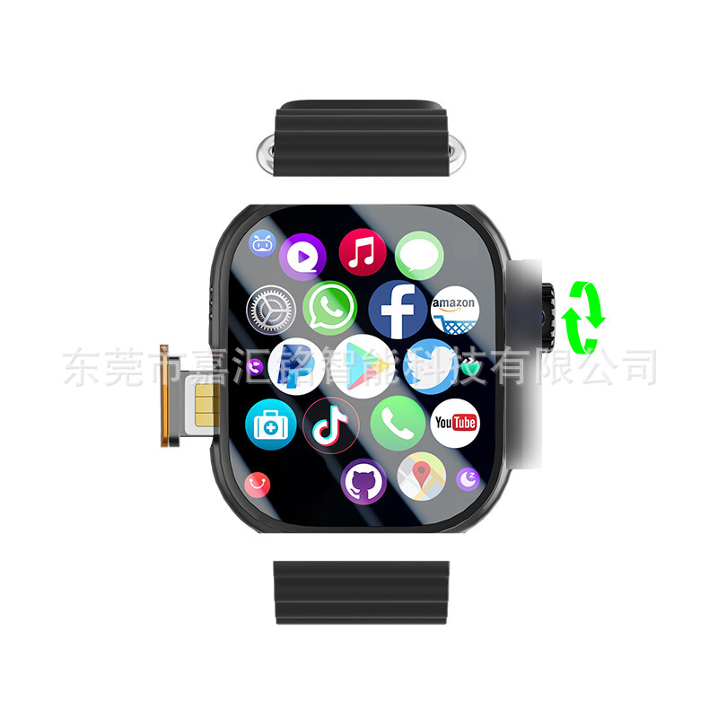 Reloj inteligente de venta caliente transfronterizo DW100, reloj de teléfono enchufable con tarjeta, reloj de conteo de pasos multifunción Netcom completo 5g s10