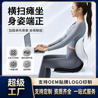 护腰坐垫靠背一体久坐矫正坐姿办公腰部支撑定制4d空气纤维