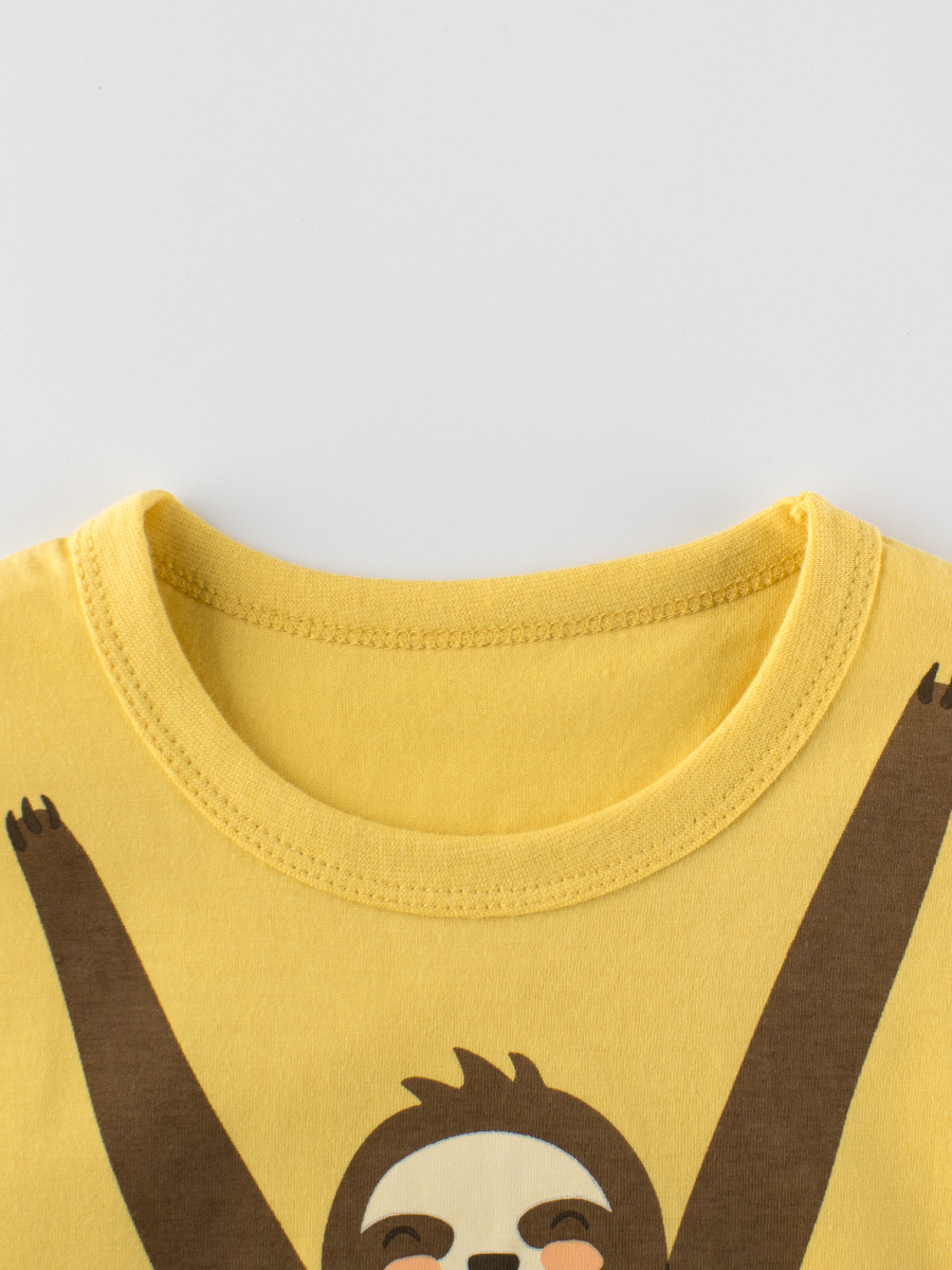 27kids verano nuevos productos ropa para niños dibujos animados para niños camiseta de manga corta al por mayor ropa de bebé para hombres coreanos suministro de Douyin