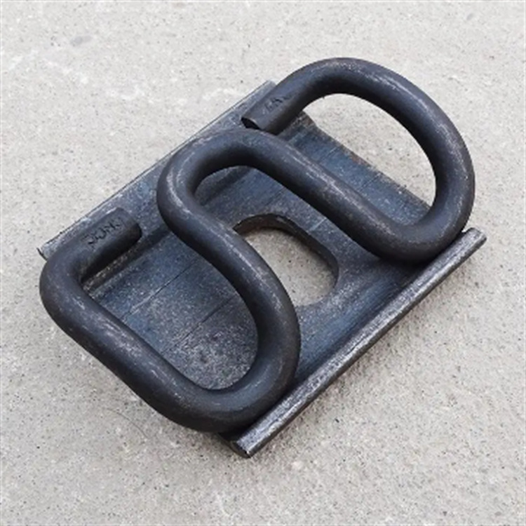 铁路扣件弹条扣板 轨道垫板e型焊接式压板 矿山施工适用轨道配件