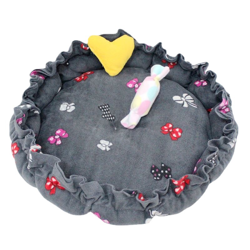 Nido de calabaza para mascotas, cama para perro o gato, cuatro estaciones, con cordón
