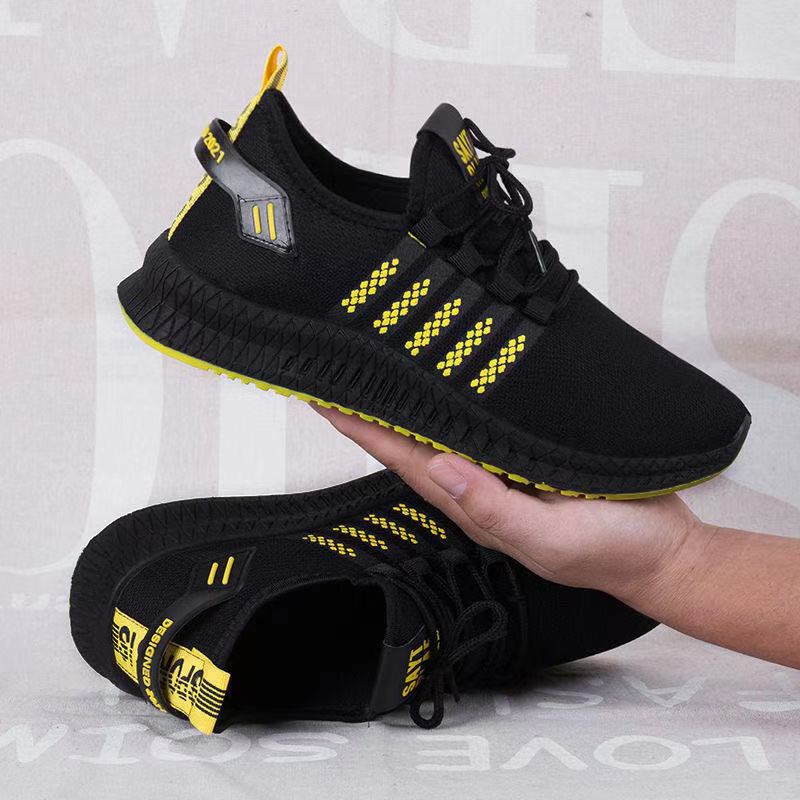 2021 spring and summer new flying weave men's shoes Korean version of the trend casual breathable mesh sports shoes men's generation