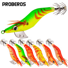 6 Pcs Squid Jig Fishing Lure Hard Baits Fresh Water Bass Swimbait Tackle Gear