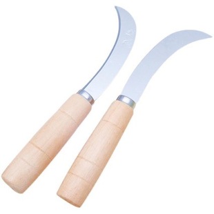 White wooden handle machete pineapple knife