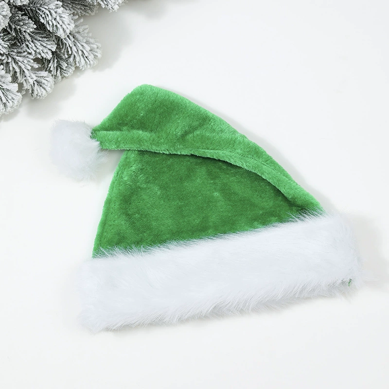 Long plush Christmas hat, large pompon, 32×45 cm, multiple colors
