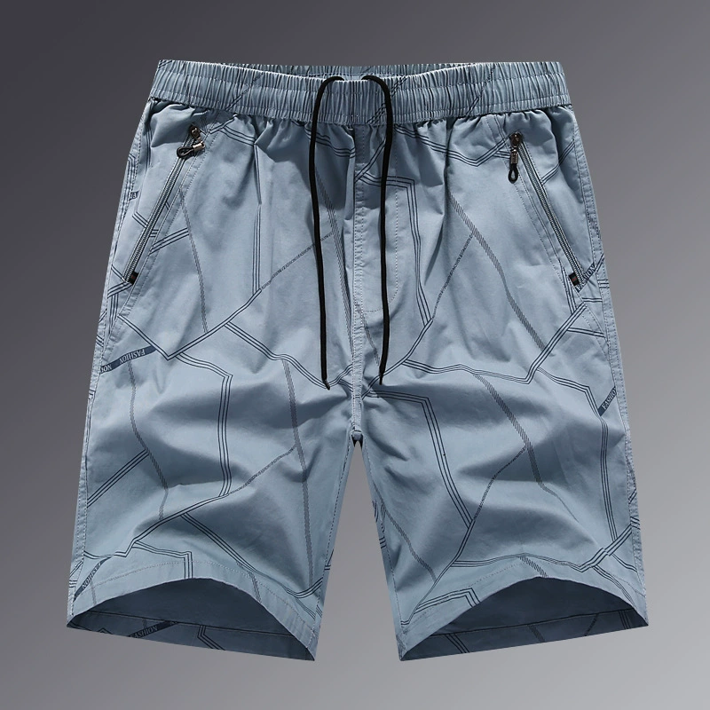 2025 новый стиль фабрики хлопчатобумажные повседневные шорты для мужчин летом тонкий модный укороченные брюки папа среднего возраста большие брюки