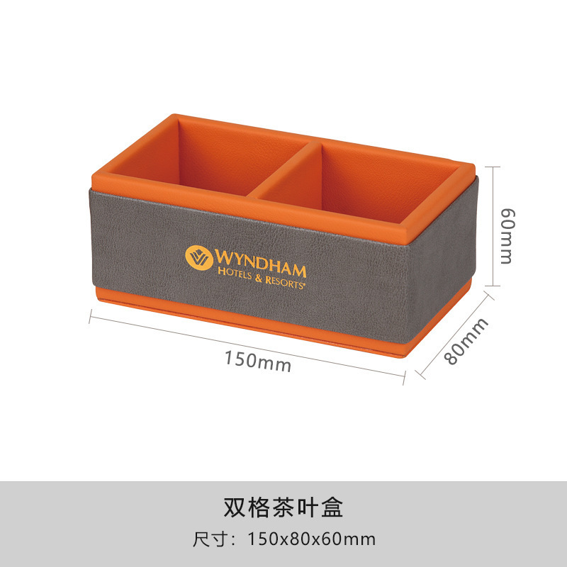 Hotel de cinco estrellas cuero conjunto de tarjetas de papel caja de té caja de toallas de hotel basura logotipo publicitario