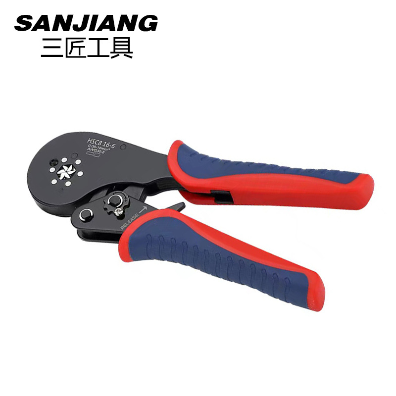 VE管型端子压线钳HSC816-6冷压端子大平方手动接线钳子针形电工钳