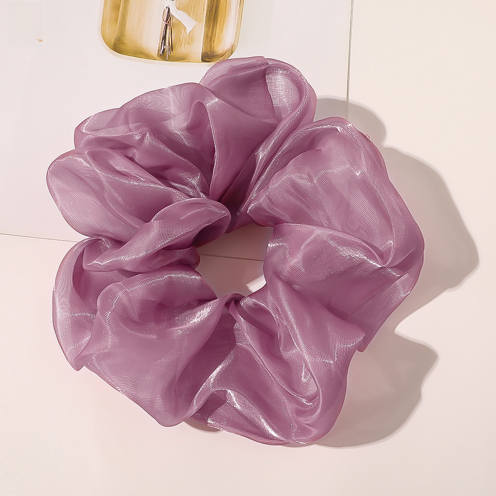 Qiyue super grande filato di seta brillante intestino crasso anello per capelli piccolo fresco corda per la testa organza cravatta per capelli anello per intestino crasso corda per capelli all'ingrosso_voghion.com