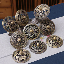 黄铜香炉盖子合金仿古家用铜香炉配盖龙凤盖中式熏香炉盖子配件