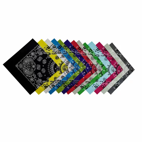 Double cashew flower multi-color cotton hip hop Hip Hop Hip Hop square scarf cycling sports headscarf in stock straight hair