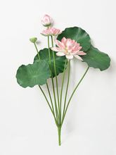 荷花花假荷叶中式餐厅桌面落地花艺鱼水池装饰花舞蹈道具垒德株