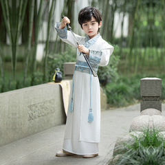 2024 Spring/Summer New Chinese-style Boys' Hanfu, Classic Style Handsome Children's Ancient Costume, Traditional Chinese Studies Performance Outfit Set—Wholesale