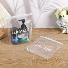 透明防水pvc塑料自封袋洗漱化妆品内衣袜子包装拉链收纳挂钩袋