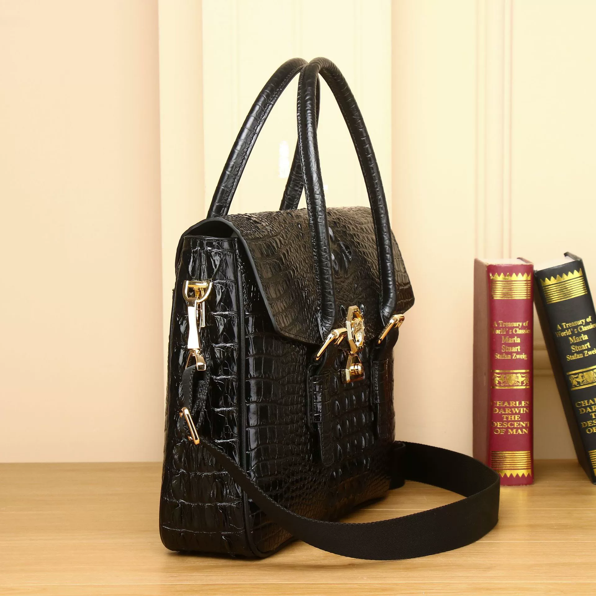Elite laptop, bag strap one shoulder, 2022, crocodile print, simple and elegant design, business version, wholesale