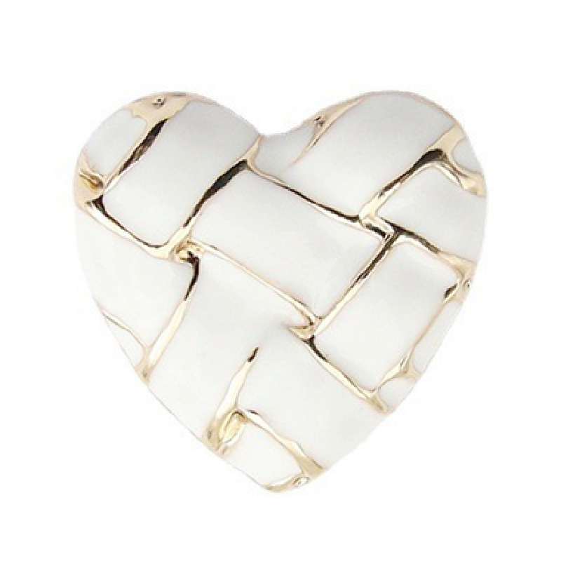 Moda amor botón de metal estilo de chanel en forma de corazón perla hebilla vintage abrigo traje abrigo hebilla decorativa