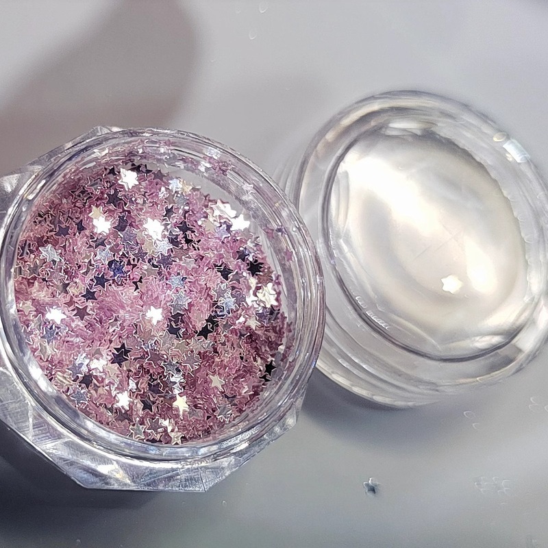 星星亮片美甲饰品网红爆款大小混银色五角星迷你超薄指甲贴片装饰|undefined