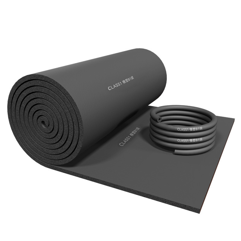 跨境 B1高密度阻燃橡塑板空调管道冷库墙体保温板保温棉绝热材料