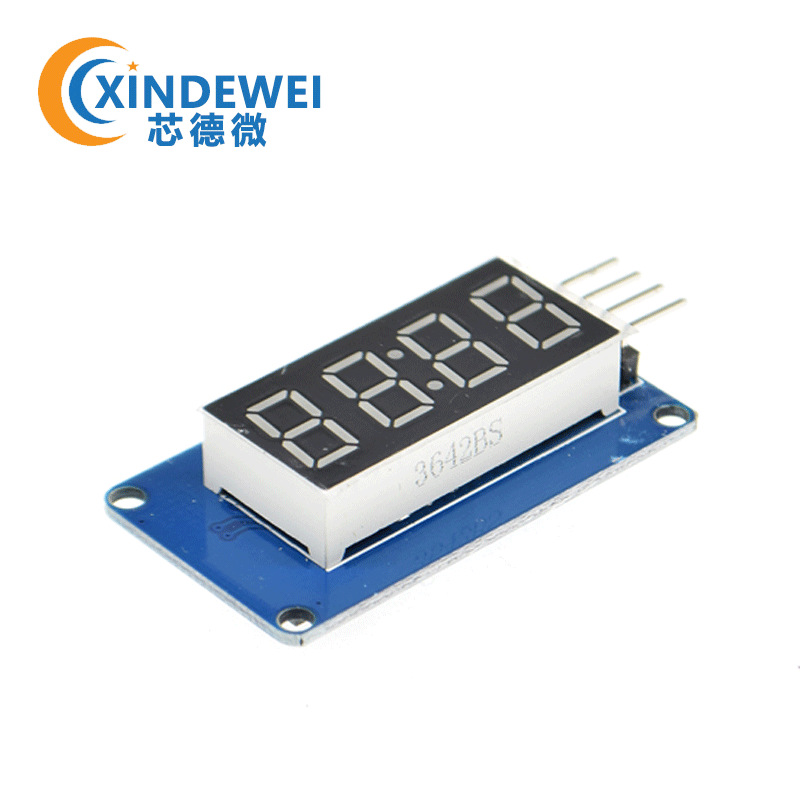TM1637 4-bit digital tube display module LED brightness adjustable with clock point accessories building blocks manufacturer