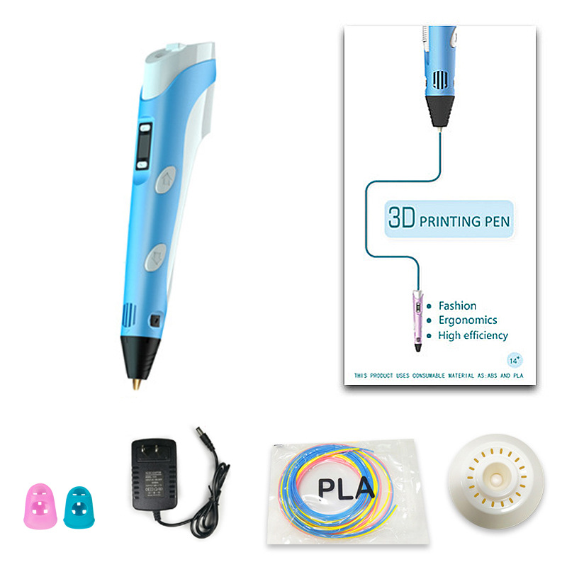 핑거 슬리브가있는 파란색 (전원 어댑터)