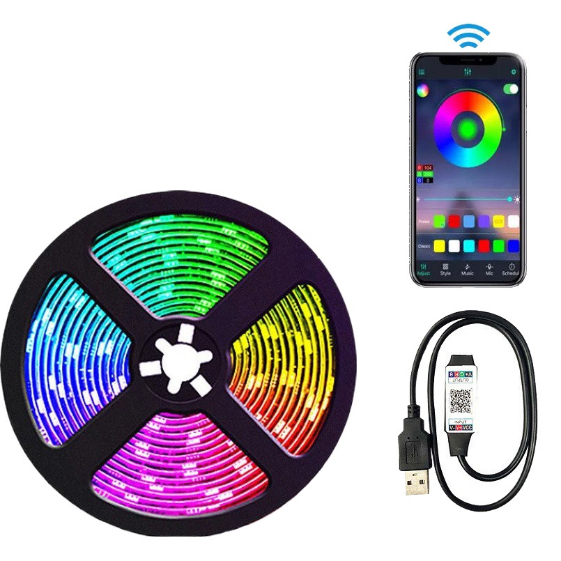 Venta caliente transfronteriza 5V Bluetooth App control 2835 o 5050led barra de luz TV pared de fondo sala de estar tira de luz