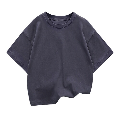 Children's Short Sleeve T-shirt Drop Shoulder Top for Boys and Girls, Baby All Cotton Solid Color Sports Wear Wholesale Children's Short Sleeve T-shirt
