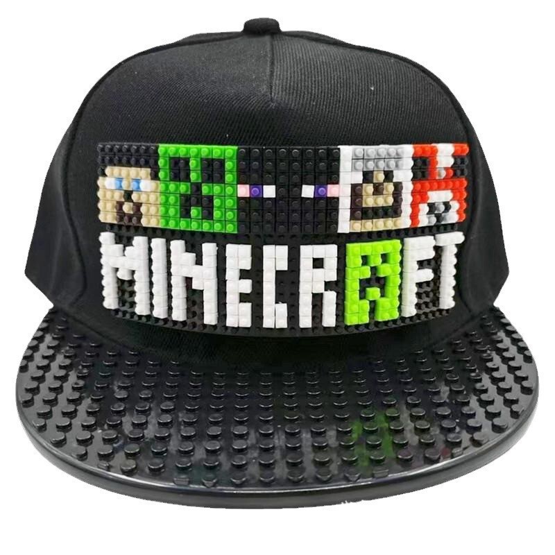 Russian Personalized DIY Hat Lego Building Block Particle Assembled Baseball Cap Mihecraft Pattern Hat