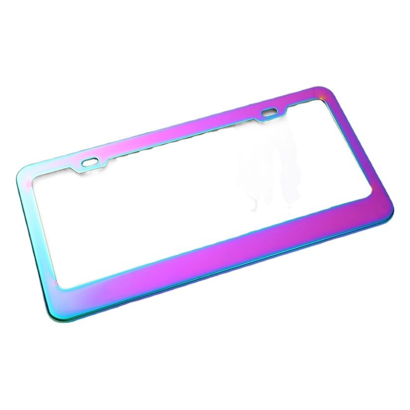 Modificación transfronteriza Marco de placa de licencia transparente estándar americano Marco de placa de licencia universal de aleación de aluminio Marco de placa de licencia de coche Accesorios de soporte