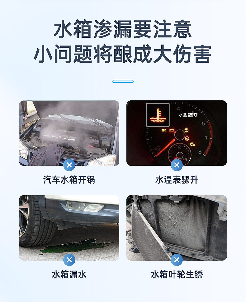 Car Radiator Cleaner Anti-Rust and Leak-Proof Agent for Cleaning Scale, Rust, and Iron in Car Cooling Systems