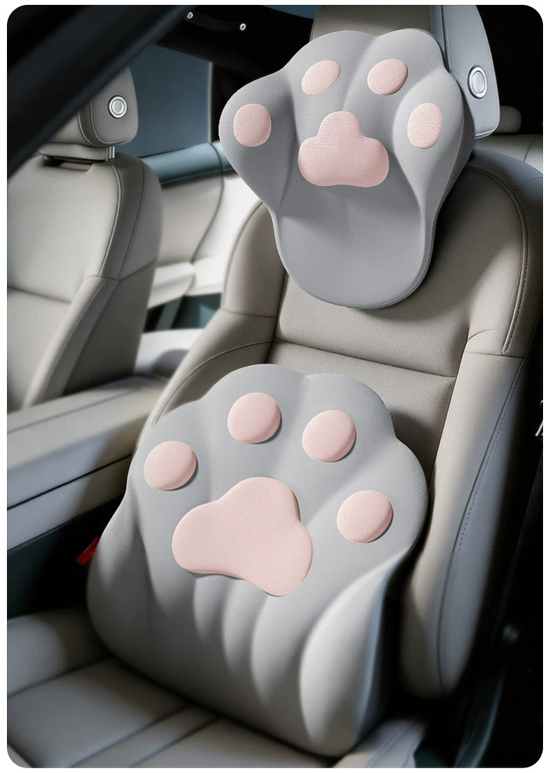 2026 New Car Headrest, In-Car Pillow, Cute Car Neck Pillow for Women, Driving Seat Pillow, Car Lumbar Support
