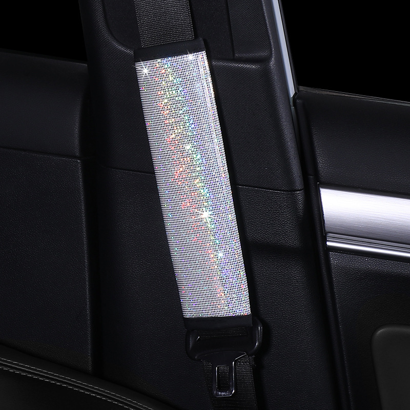 Cubierta del volante del coche de bronceado colorido transfronterizo sin anillo interior Banda elástica Cubierta de cambio Cubierta del freno de mano Cubierta del mango de estrella de diamantes calientes