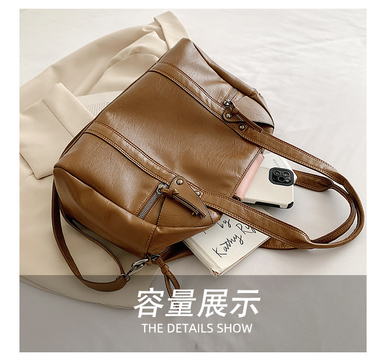 European and American cross-border fashion women's bag 2024 Spring new women's handbag, single-shoulder crossbody bag, simple tote bag undefined
