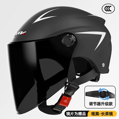 cycling battery helmets Four Seasons – Motorcycle Safety Supplies - 3c-certification-dumb-black-long-tea-mirror