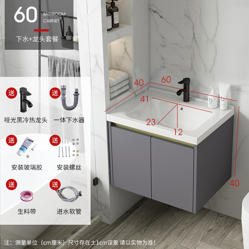 Gris 60 lavabo gabinete + grifo