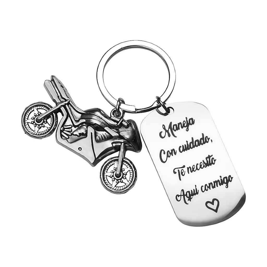 Letter, Motorcycle Pattern Streetwear Letter Motorcycle 201 Stainless Steel Unisex Unisex Keychain