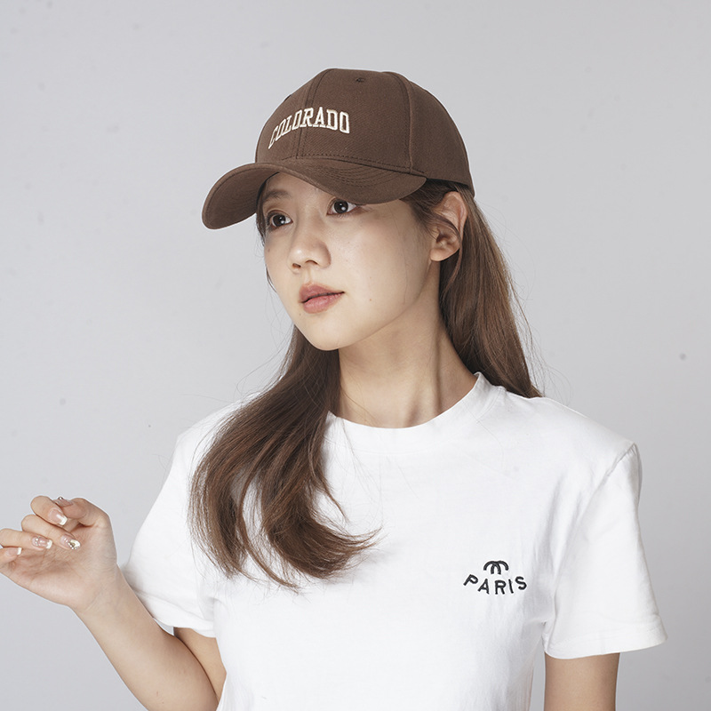 Women's Autumn New Hard Top Baseball Korean Version Fashion Letter Embroidered Wide brim Duck Tongue Hat_voghion.com