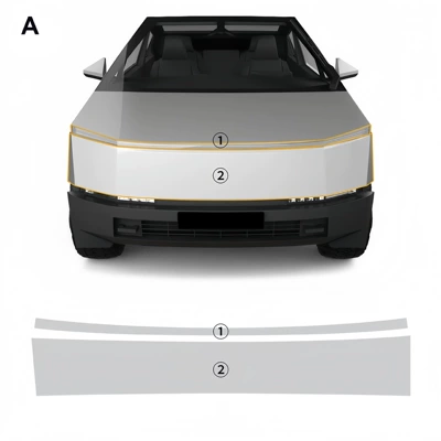 Suitable for Tesla Pickup Truck Car paint protective film - front-bumper-tpu-protective-film-tesla-pickup-cybertruck